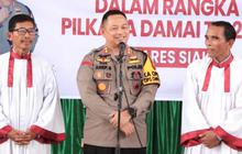 Datangi Gereja, Kapolres Siak Imbau Jemaat Tidak Terpecah Belah oleh Isu Negatif Pilkada