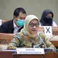 Menaker, Ida Fauziyah saat menerima audiensi Dewan Pimpinan Pusat Forum Santri Indonesia (DPP FSI) di Jakarta, Selasa (23/6/2020).