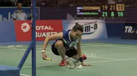 Tunggal Putri China Taipei, TAI Tzu Ying, melawan Tunggal putri Thailand, Nitchaon Jindapol pada laga Indonesia Open 2017 di JCC, Kamis, (15/6/2017). (Bola.com/M Iqbal Ichsan)