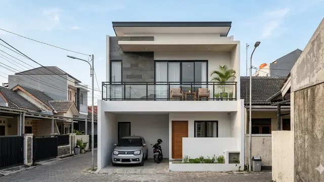 Rumah Minimalis 2 Lantai (Foto: Gemini AI)