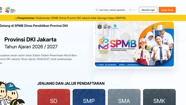 Link Pengumuman SPMB 2026 (spmb.jakarta.go.id)