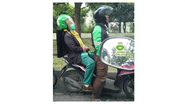 Momen Penumpang Ojek Online Tertidur Saat di Jalan Bikin Nyegir