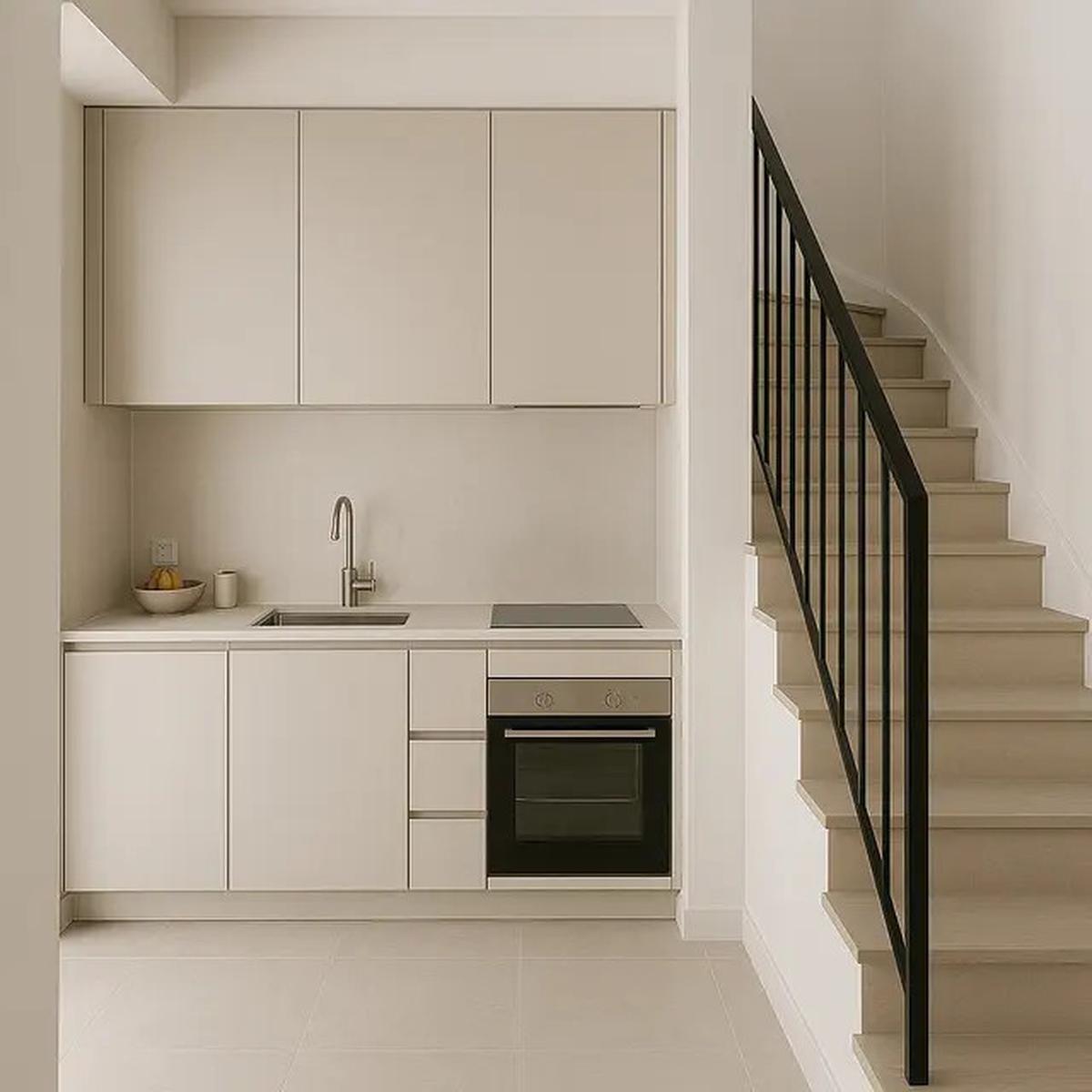 7 Desain Dapur Dekat Tangga, Inspirasi Interior Rumah Tahun 2025