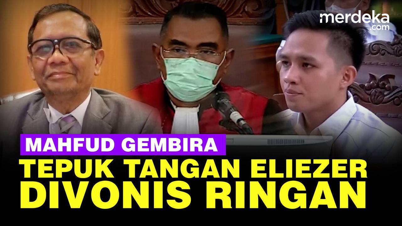 VIDEO: Tepuk Tangan, Menko Mahfud Gembira Eliezer Divonis 1 Tahun 6 Bulan