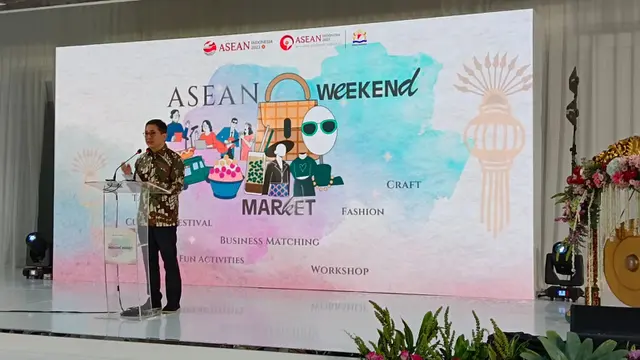 Kamar Dagang dan Industri (Kadin) Indonesia bersama ASEAN Business Advisory Council (ASEAN-BAC) menggelar ASEAN Weekend Market di Gedung Serbaguna Senayan, pada 1 hingga 3 September 2023. (Ayu/Merdeka.com)