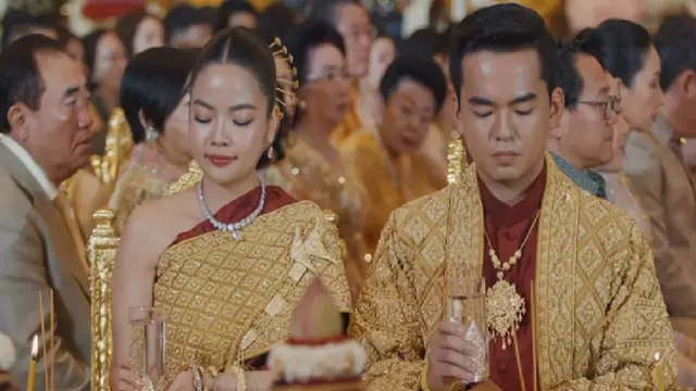 Putri Pongsoriya Norodom dari Kamboja Menikah di Istana Kerajaan, Anggun Berbalut Busana Pengantin Khmer