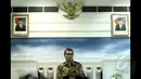 Plt KPK, Johan Budi saat memberikan keterangan kepada wartawan di Istana, Jakarta, Senin (16/3/2015). Presiden  Joko Widodo meminta pimpinan KPK untuk datang membicarakan perkembangan pencegahan korupsi. (Liputan6.com/Faizal Fanani)