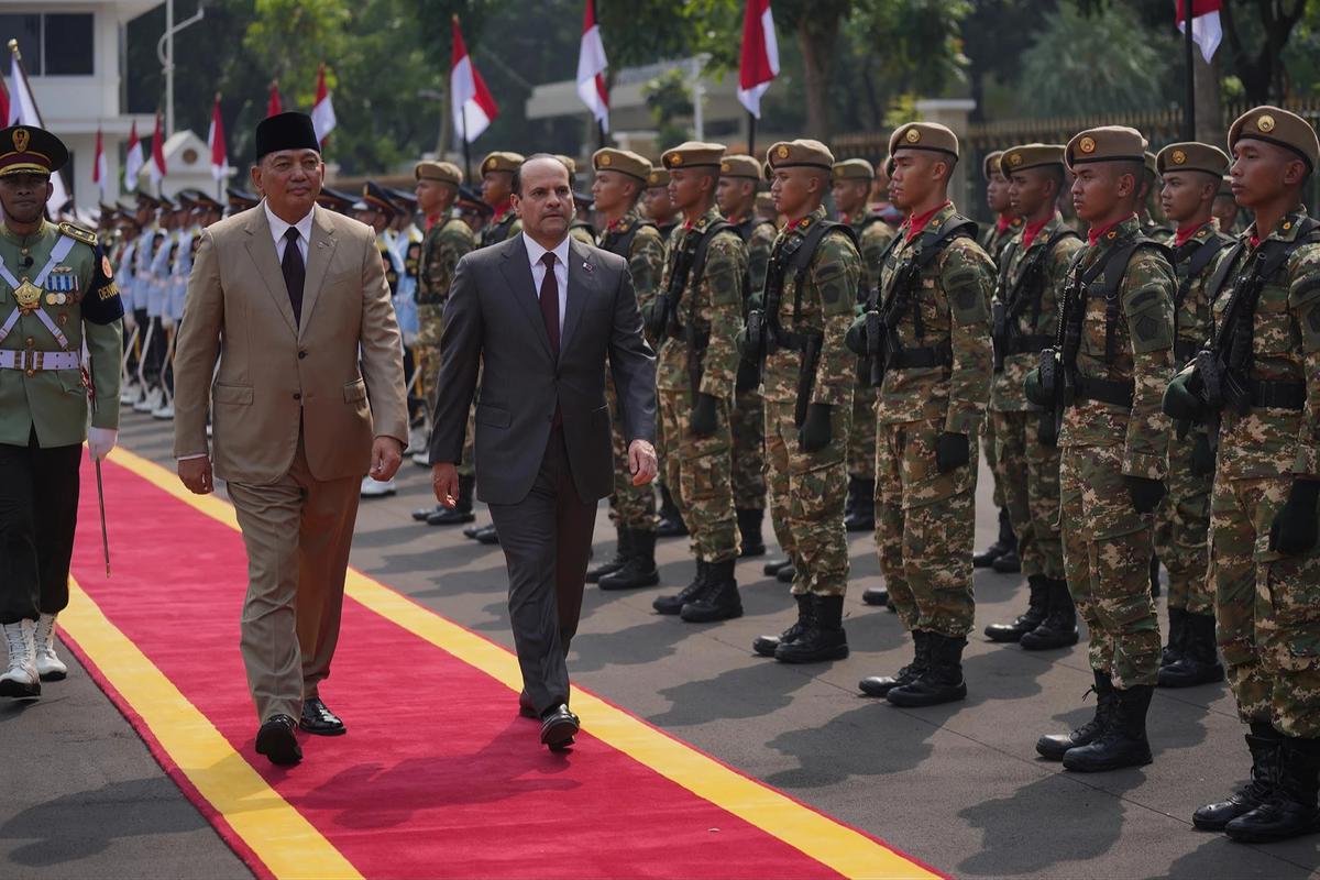 FOTO: Menhan Sjafrie Terima Kunjungan Menhan Qatar Bahas Kerja Sama Pertahanan