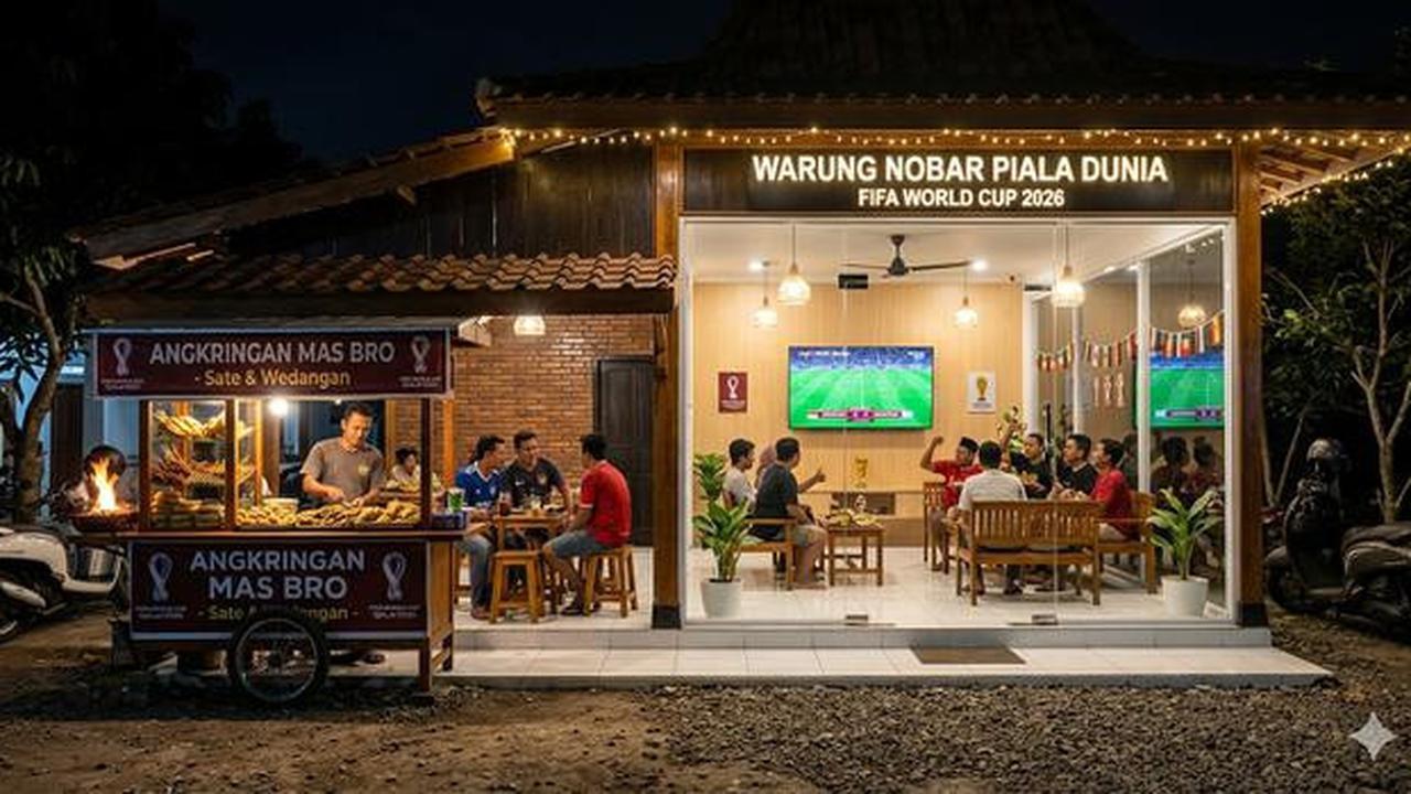 6 Inspirasi Desain Angkringan di Desa dengan Tempat Nobar Piala Dunia, Modern dan Estetik
