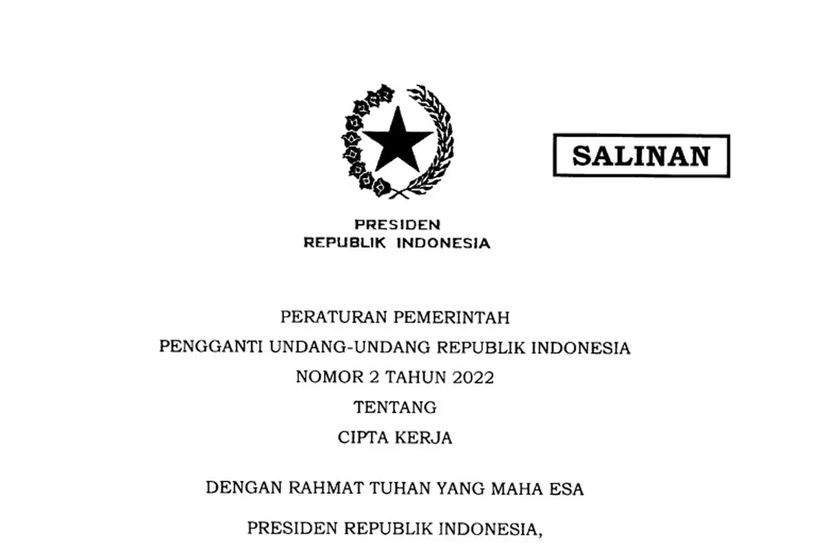 Perppu Cipta Kerja