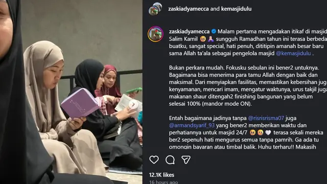 Zaskia Adya Mecca. (Instagram/ zaskiadyamecca)