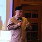 Ketua Pelaksana BWI, Mohammad Nuh dalam acara Gebyar Wakaf Ramadhan 2024 di Hotel Aryaduta, Jakarta, Rabu (27/3/2024). (Ist)
