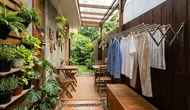 7 Desain Rumah dengan Area Jemur yang Tersembunyi di Balik Kebun, Rapi dan Tetap Privat