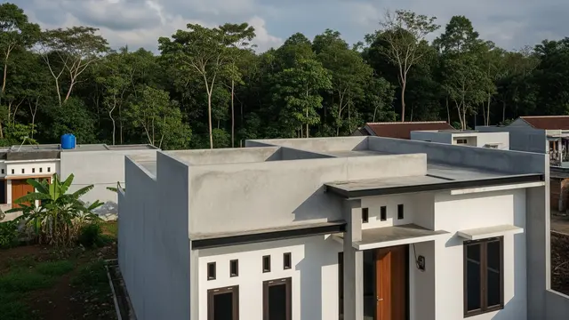 Teras Cor Dak dengan Desain Geometris Modern