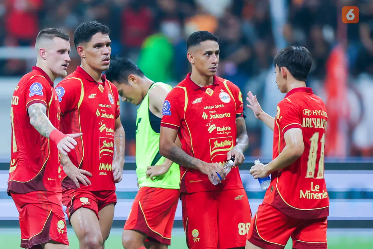 Foto: Wajah Kecewa Pemain Persija Setelah Gagal Taklukkan Bali United di BRI Super League