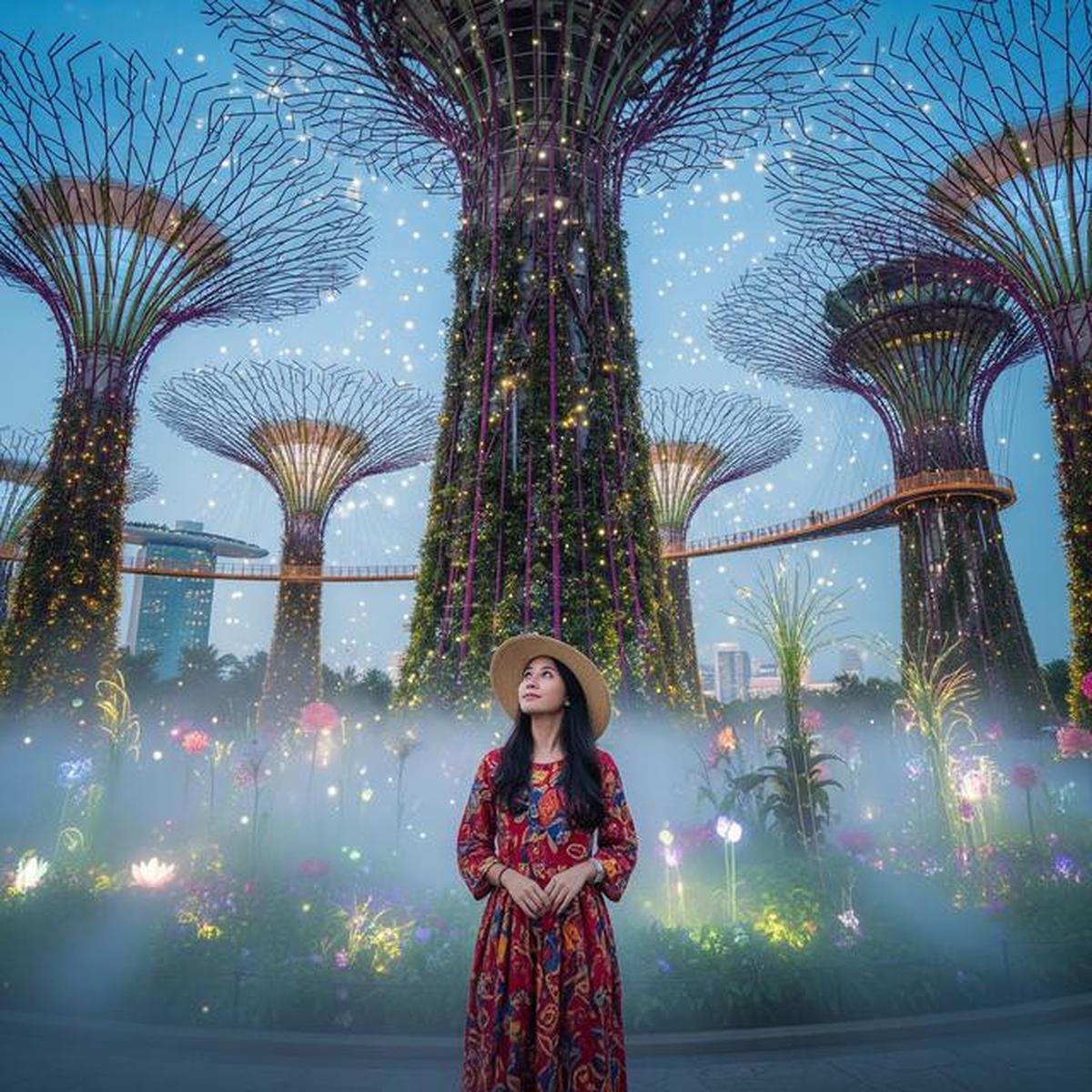 7 Prompt Gemini AI Viral Edit Foto Sendiri Liburan di Singapura, Estetik dan Realistis