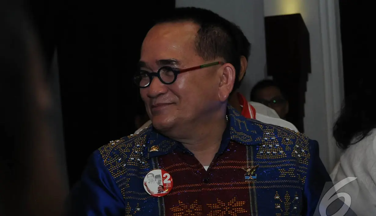 Dengan dukungan ini, Ruhut mengatakan, Demokrat tetap netral. Hanya, setiap anggotanya berhak mendeklarasikan dukungan kepada siapa pun, Jakarta, Senin (23/6/2014) (Liputan6.com/Herman Zakharia)