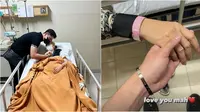 Momen Athalla Naufal temani Venna Melinda di rumah sakit pasca diduga jadi korban KDRT Ferry Irawan. (Sumber: Instagram/athallanaufal7)