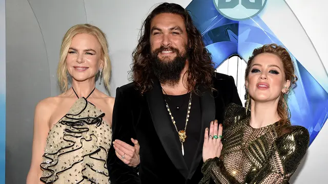 Amber Heard Pakai Gaun Seksi Menerawang di Pemutaran Film Aquaman