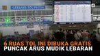 Mulai dari 6 ruas tol ini dibuka gratis hingga puncak arus mudik Lebaran di News Flash Liputan6.com.