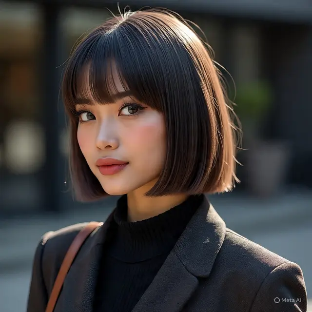 Rambut Pendek Berponi