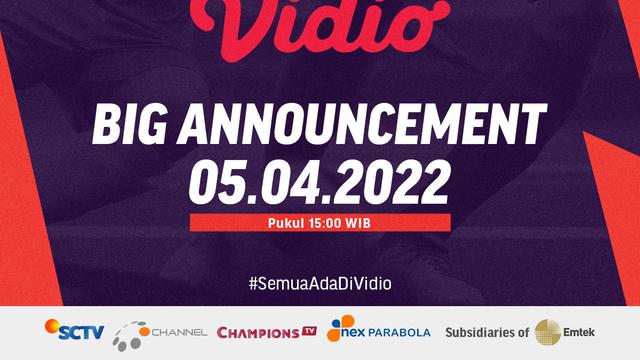 Vidio Membuat Grand Announcement dan Siap Memberikan Kejutan Pecinta Sepak Bola Indonesia