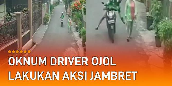 VIDEO: Oknum Driver Ojol Lakukan Aksi Jambret di Pinggir Jalan