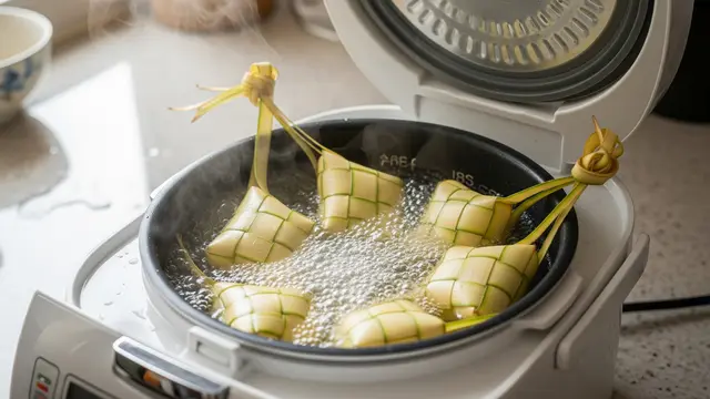 Membuat Ketupat Pakai Magic Com