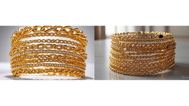 Model Gelang Emas 22 dan 24 Karat Terbaru Kekinian/Ilustrasi gambar oleh AI