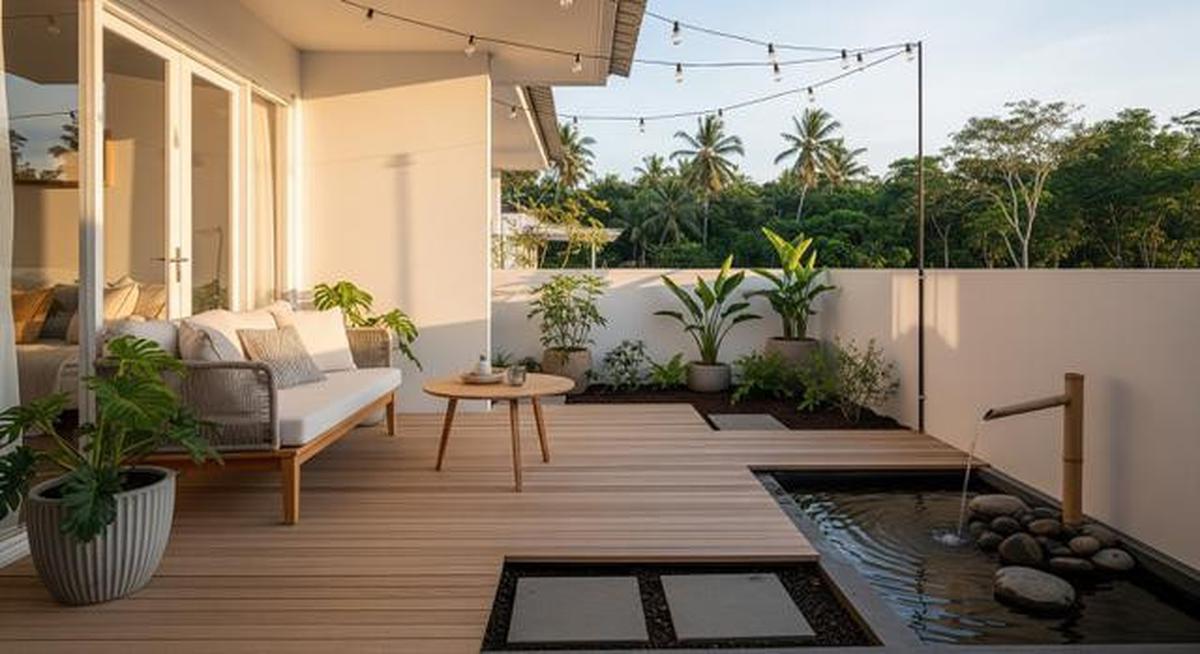 7 Ide Teras Belakang dengan Taman Mini ala Rumah Skandinavia, Nyaman dan Estetik