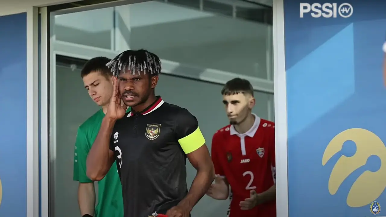 Kapten Timnas Indonesia U-20 ketika melawan Moldova U-20, Barnabas Sobor.