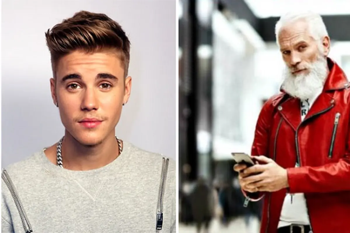 Foto selfie Justin Bieber dengan Santa Claus modis