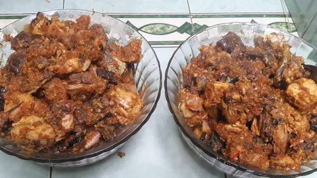 Masakan dangkot, hasil olahan daging penyu.(Liputan6.com/Ahmad Akbar Fua)