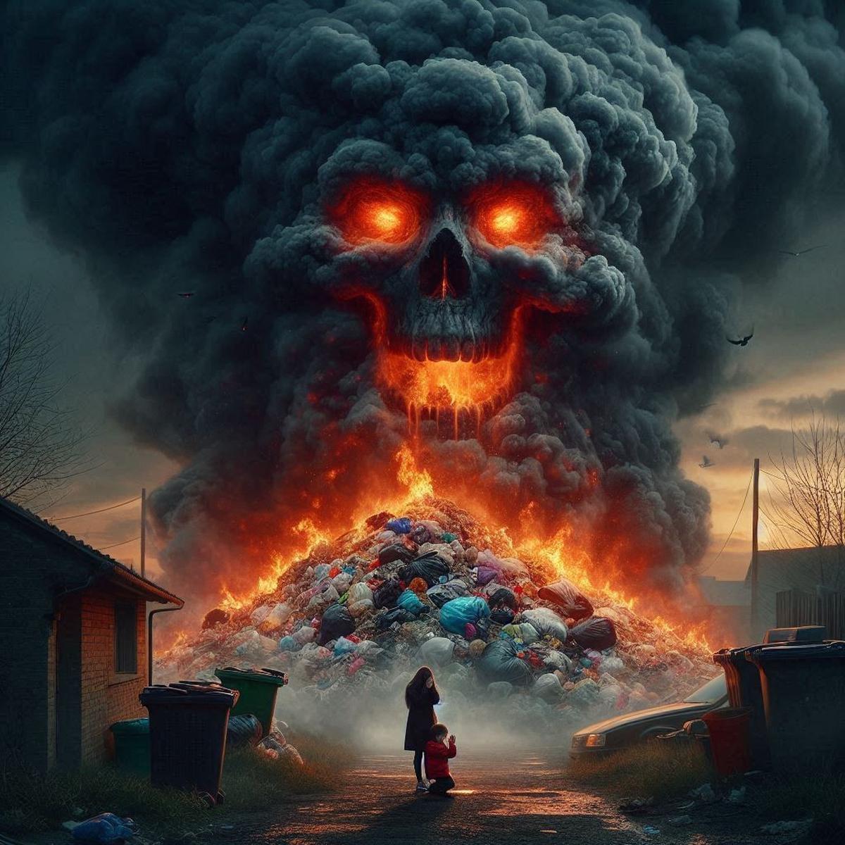 Ilustrasi Bakar Sampah Sembarangan