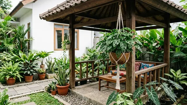 13 Tanaman yang Cocok Digantung di Gazebo, Hadirkan Suasana Teduh Alami