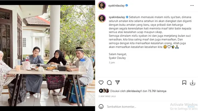 Syakir Daulay (Foto: Instagram/@syakirdaulay)