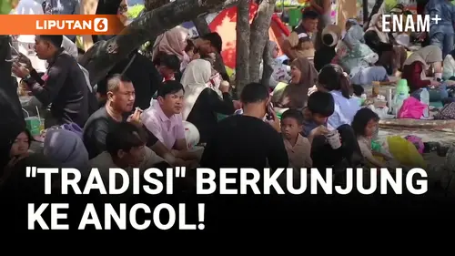 VIDEO: 18 Ribu Wisatawan Padati Pantai Ancol di Hari Kelima Lebaran