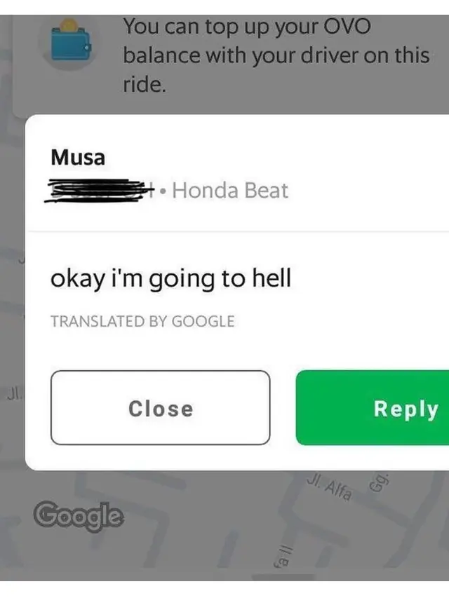 Chat Lucu Driver Ojek Online Berbahasa Inggris Ini Bikin Ketawa Geli