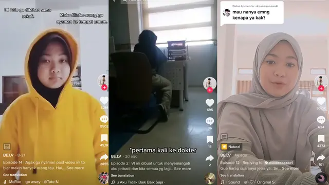 Belva Faristha, wanita berusia 16 tahun yang bagikan perjalanannya hadapi sindrom Tourette (Sumber: TikTok @be.lv)