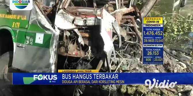 VIDEO: Bus Antar Kota Terbakar di Jalur Pantura, Nihil Korban Jiwa