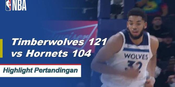 Cuplikan Pertandingan NBA : Timberwolves 121 vs Hornets 104
