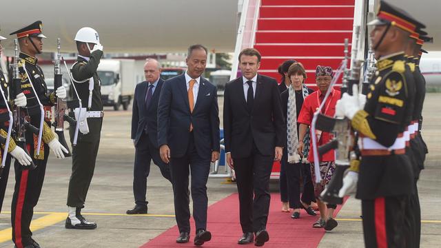 Presiden Perancis Emmanuel Macron menghadiri KTT G20 di Bali