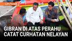 Wakil Presiden (Wapres) Gibran Rakabuming Raka menemui nelayan di Kampung Nelayan Desa Citemu, Kecamatan Mundu, Kabupaten Cirebon, Jawa Barat, Kamis (23/10). Gibran sempat menaiki perahu nelayan dan berdiskusi langsung dengan para nelayan.