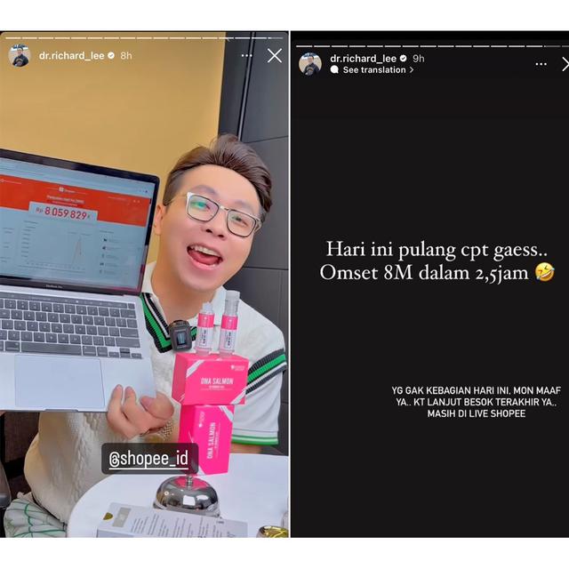 Perdana Live Streaming di Shopee Live Bikin Heboh, dr. Richard Lee Raih Cuan Tembus 8 Miliar dalam 2,5 Jam