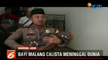 Calista meninggal dunia setelah menjalani perawatan intensif sejak dua pekan terakhir dalam kondisi koma.