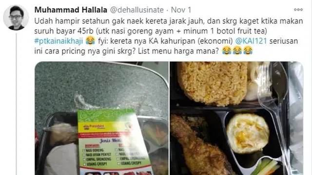 Penumpang Kereta Keluhkan Mahalnya Harga Makanan