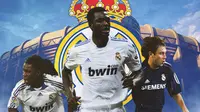 Real Madrid - Royston Drenthe, Emmanuel Adebayor, Antonio Cassano (Bola.com/Adreanus Titus)