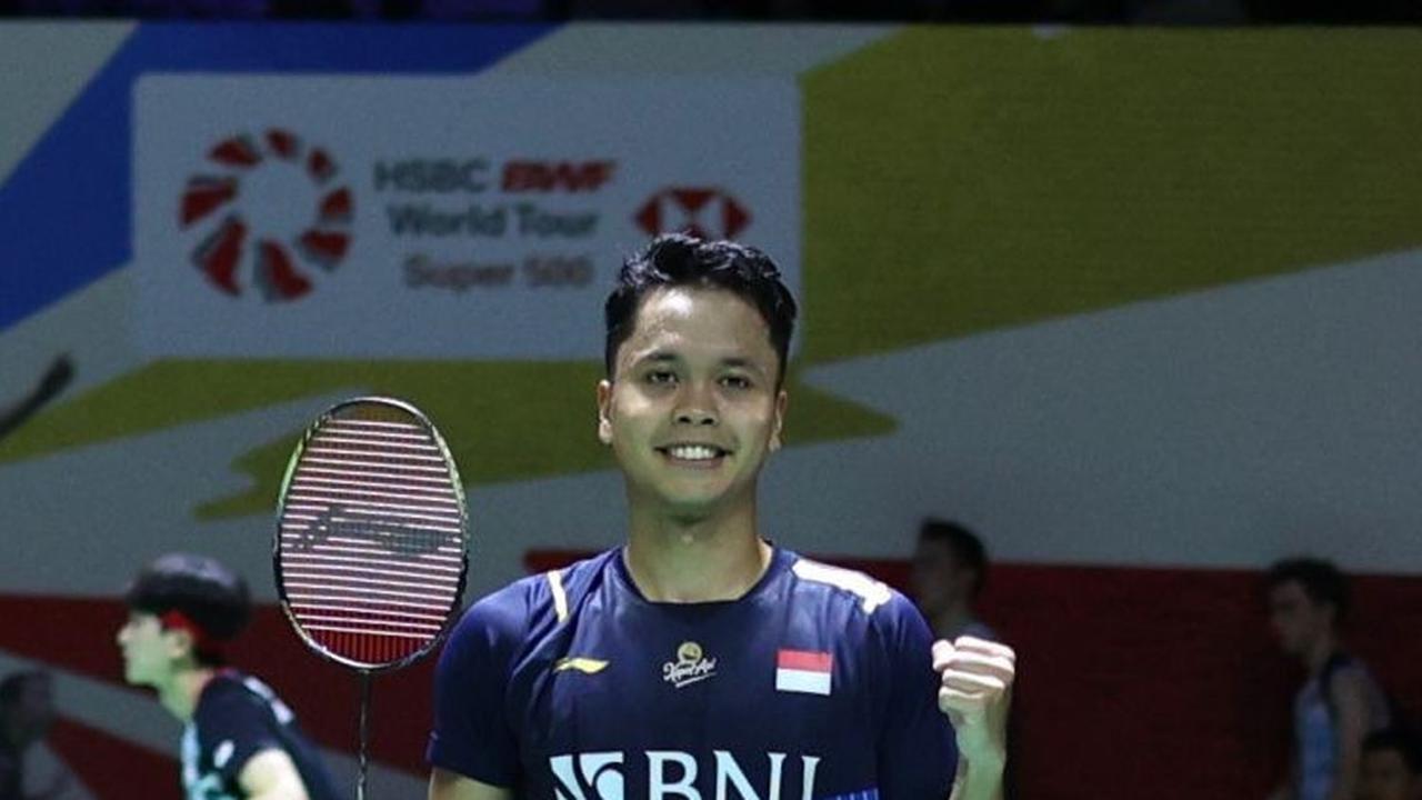 Dalam laga ini, Ginting menunjukkan keunggulannya sebagai tunggal putra terbaik Indonesia dengan meraih kemenangan dalam dua game langsung.<br>(Foto Bola.com/M Iqbal Ichsan)<br>