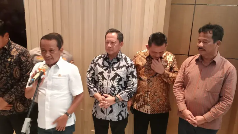 Para menteri kabinet Presiden Jokowi datang ke Batam untuk menyelesaikan persoalan Pulau Rempang. (Foto: Liputan6.com/Ajang Nurdin)