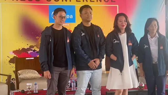 Konferensi pers  Midea Run to Party di The Range, PIK, Jakarta Utara, baru-baru ini.